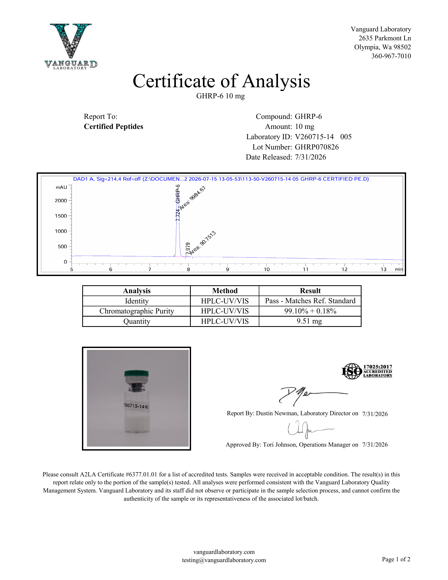 GHRP-6 10MG - Image 2