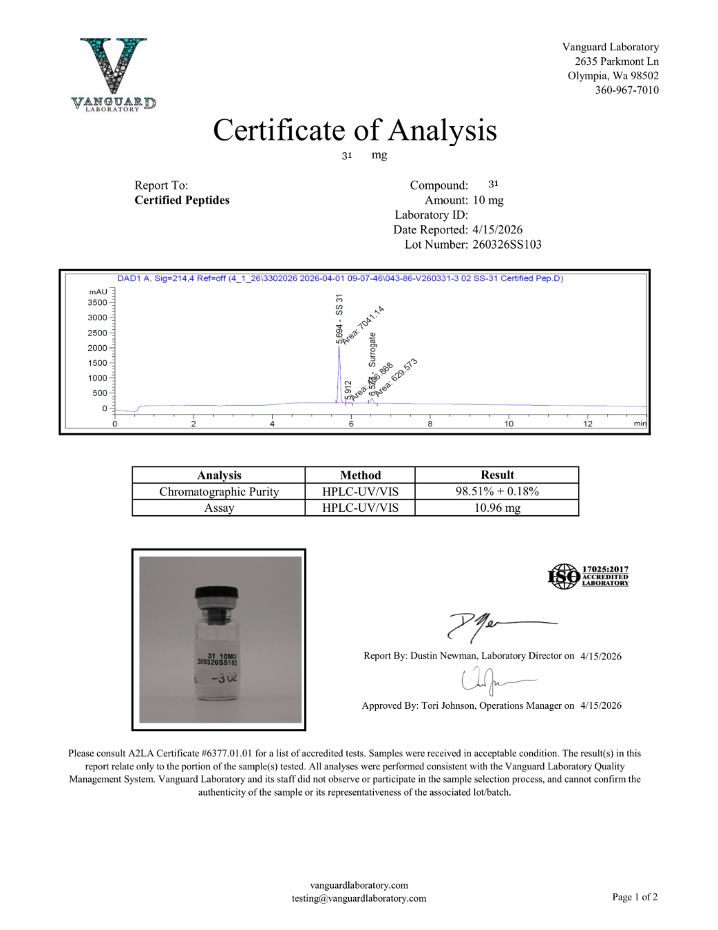 SS-31 - 10MG - Image 2