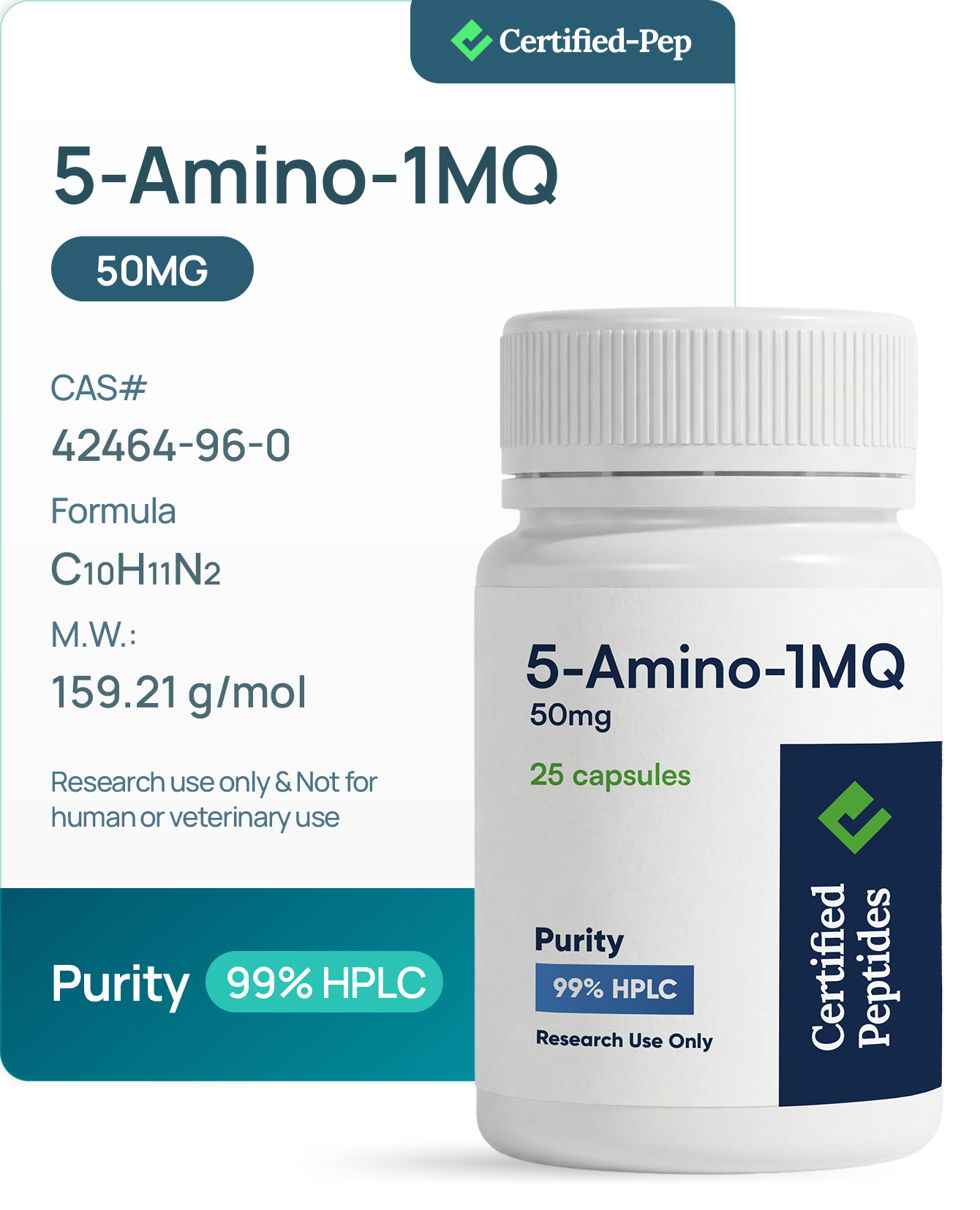 5-AMINO-1MQ 50MG 25 CAPSULES